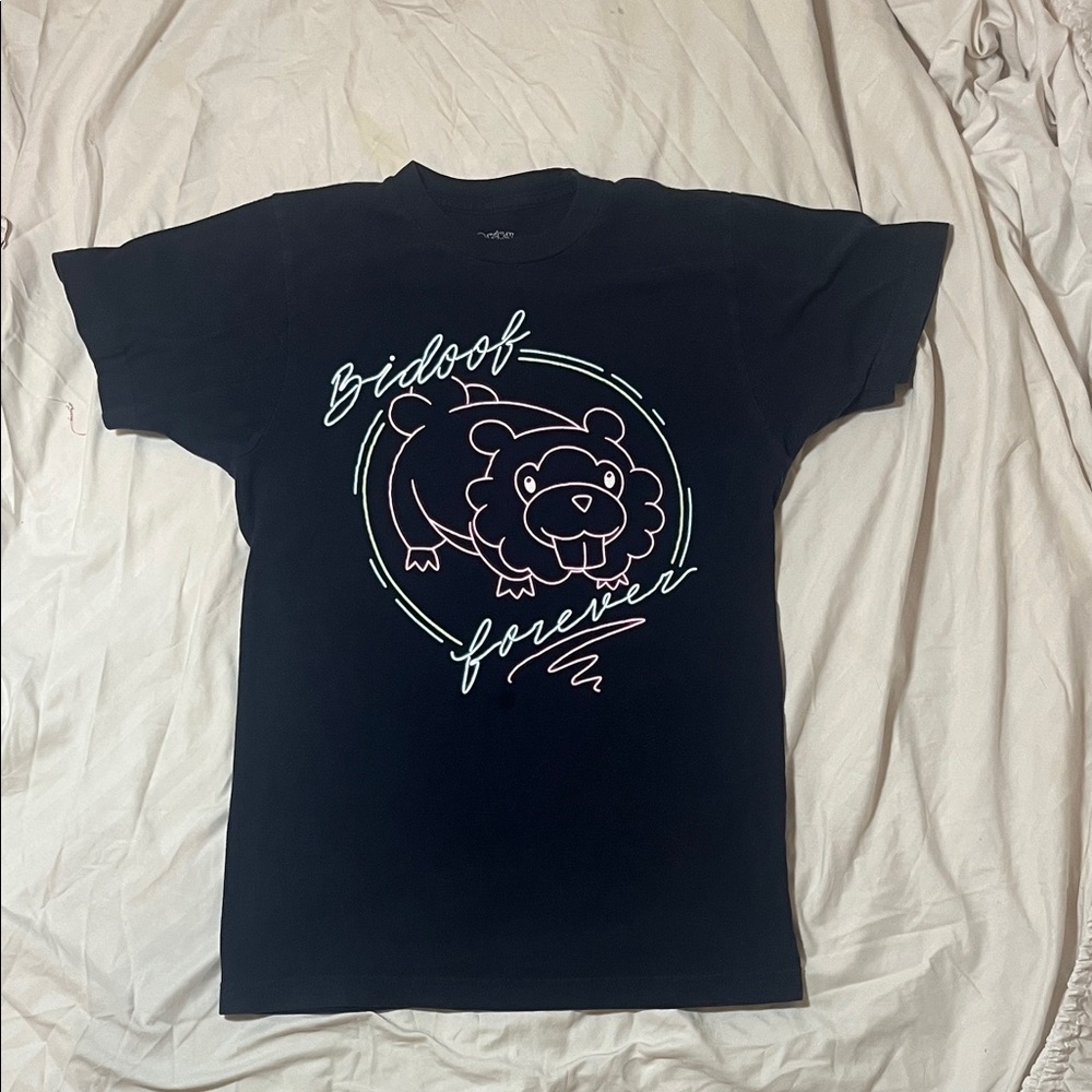 Navy Bidoof Pokémon Graphic T-Shirt